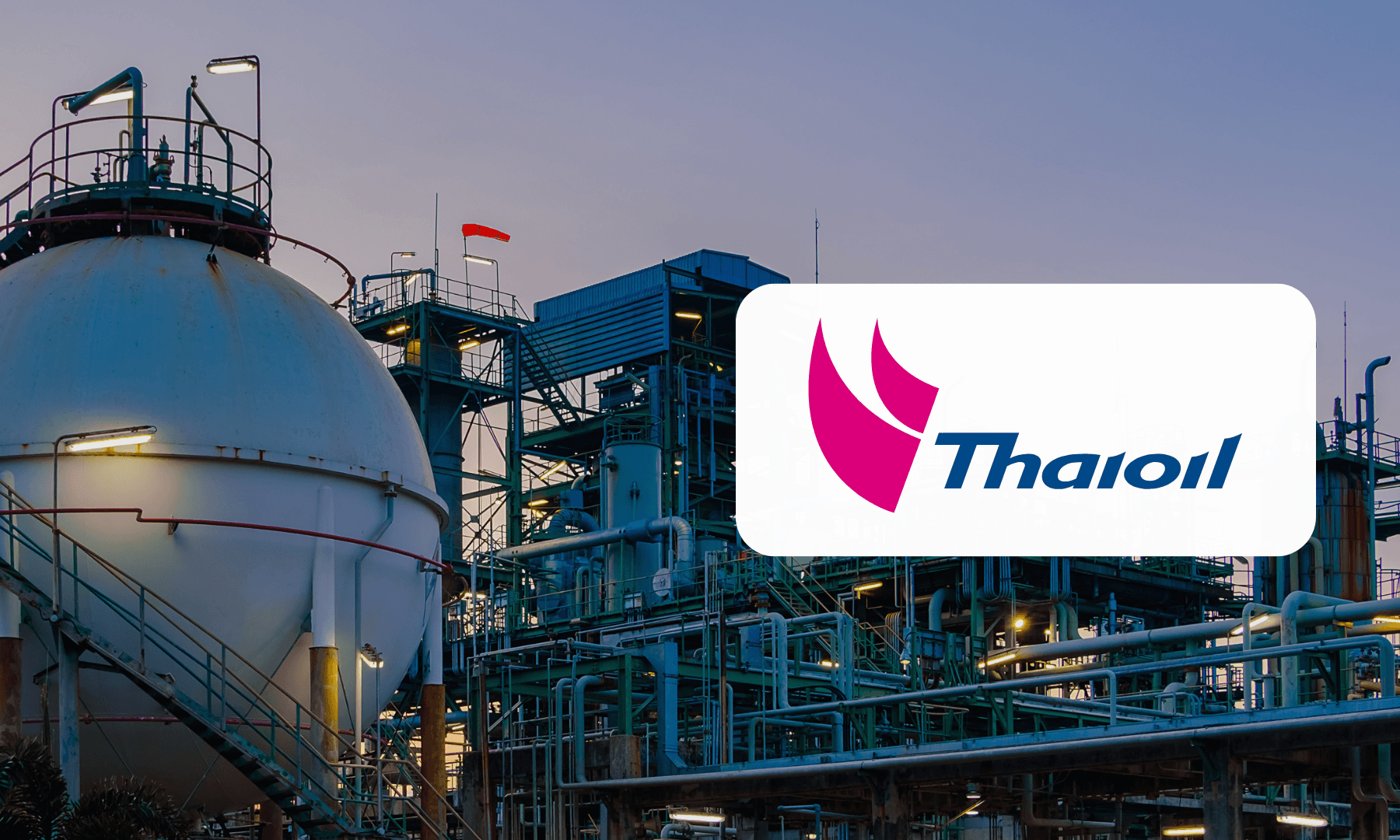 oil and gas industry, oil storage tanks, thaioil logo