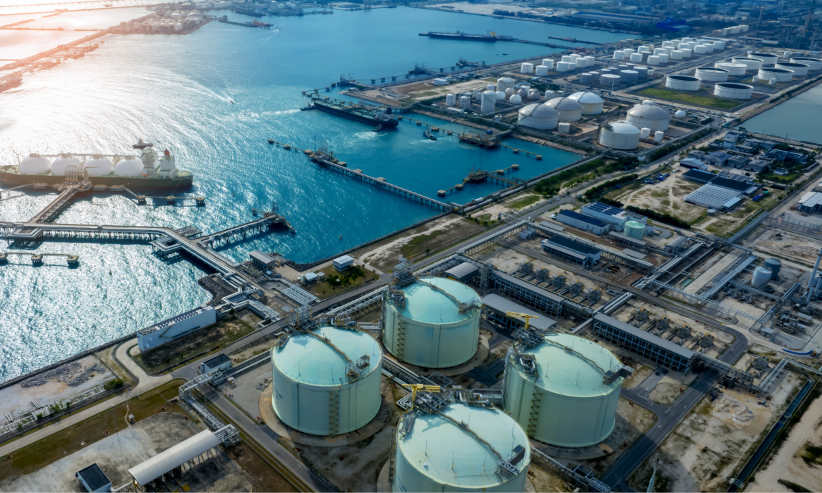 generic oil plant at sea