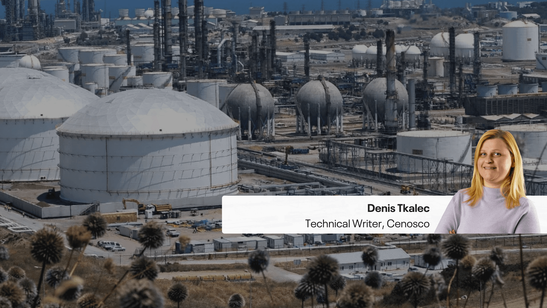 oil and gas refinery complex, denis tkalec technical writer cenosco