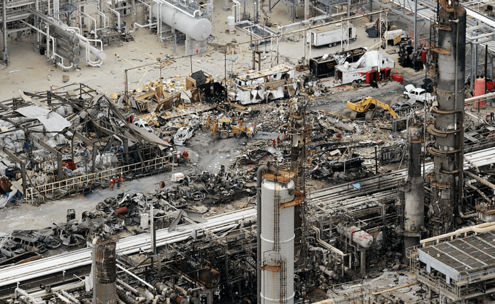 aftermath of bp texas city explosion. when safety functions are not fully specified, even well-designed systems can fail at critical moments.