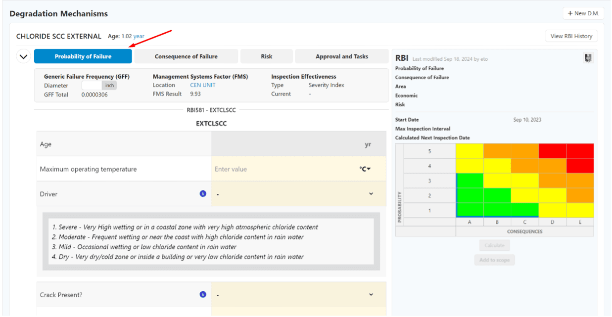 probability of failure (pof) as per api 581
