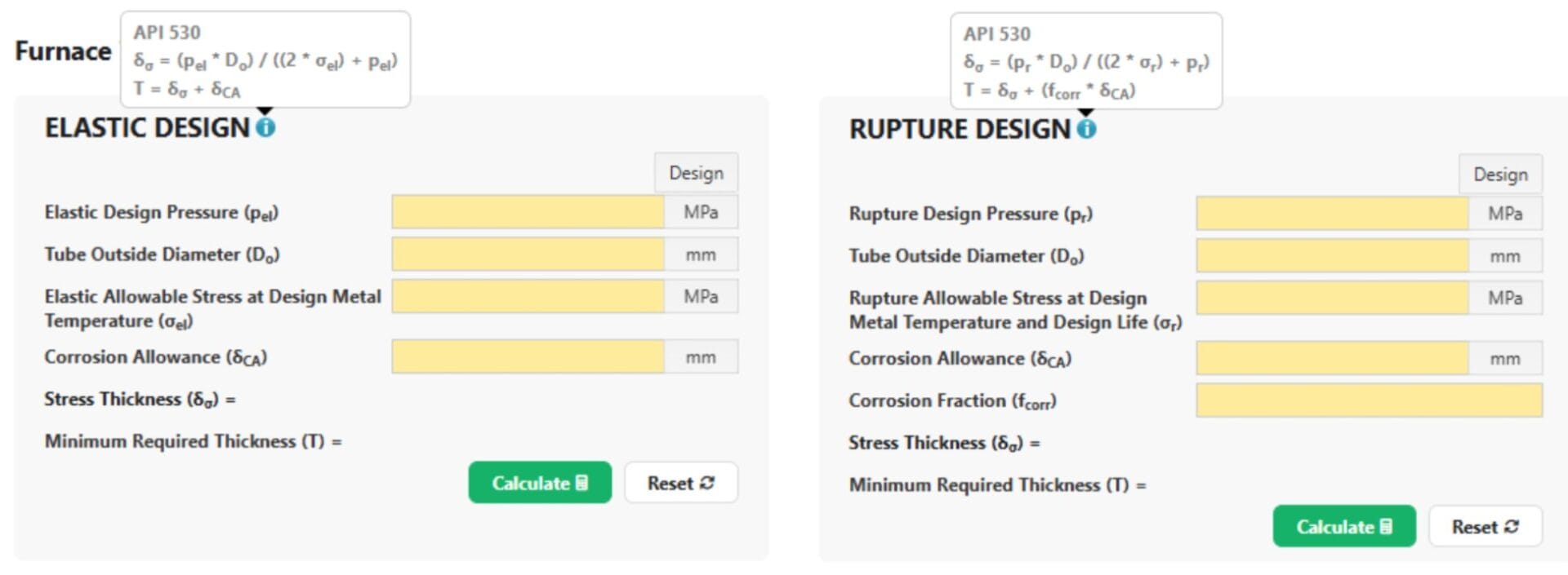 figure 5 tmin calculators for furnace tubes as per api 530